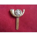 King's Own Yorkshire Light Infantry WWI Cap Badge (Bi-metal), slider. K&K: 670