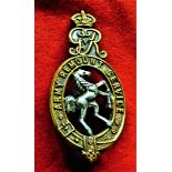 Army Remount Service WWI Cap Badge (Bi-metal), slider, third type. K&K: 1047