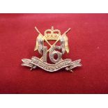 16th/5th Queen's Royal Lancers EIIR Officers Cap Badge (Bi-metal), two lugs. K&K: 1910