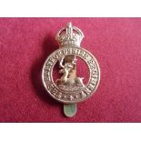 Hertfordshire Regiment Forage Cap Badge (Gilding-metal), slider. K&K: 1806