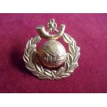 Royal Marines Light Infantry (Portsmouth Division) N.C.O. WWII Cap Badge (Gilt), two lugs. K&K: