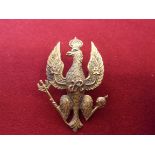 14th/20th King's Hussars WWII Cap Badge (Brass), two lugs. K&K: 1907