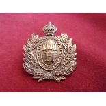 The 18th (Queen Mary's Own) Royal Hussars 1904-1905 Other Ranks Cap Badge (Brass), two lugs. K&K: