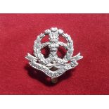 The of Cambridge's Own (Middlesex Regiment) WWI Sergeants Forage Cap Badge (White-metal), slider and