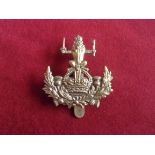 The Queen's Own Royal Glasgow Yeomanry (Dragoons) WWI Cap Badge (Gilding-metal), slider. K&K: 1470