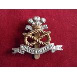 The Price of Wales's (North Staffordshire Regiment) WWI Cap Badge (Bi-metal), slider. K&K: 678