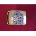 Royal Engineers Edwardian EDVII Officers Waist Belt plate, detachable loop missing (Brass and