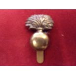 Royal Scots Greys (2nd Dragoons) Bandsman's Cap badge (Gilding-metal), slider. K&K: 1890.