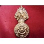 The Royal Fusiliers (City of London Regiment) Other Ranks Head Dress Badge for the Raccoon-skin cap,