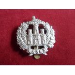 Essex Regiment WWI Officers Cap Badge (White-metal), slider. K&K: 660