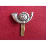 King's Own Yorkshire Light Infantry WWII Other Ranks Cap Badge (White-metal), slider. K&K: 2009