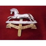 3rd (King's Own) Hussars WWI Cap Badge (Bi-Metal), slider. K&K: 753