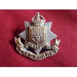 East Surrey Regiment, 13th (Wandsworth) Battalion WWI Cap Badge (Bi-metal), two lugs. K&K: 1148