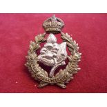 Queen's Own Worcestershire (Yeomanry) Hussars Cap Badge (Bi-metal), two lugs. K&K: 1458