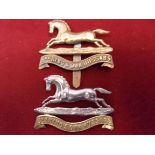 3rd (King's Own) Hussars WWI Cap Badges, two (Brass and Bi-Metal), slider and excellent variants.