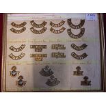 Shoulder Titles Brass Pairs (11) pairs including:- Stafford, West Yorks Regt, Worcestershire, East