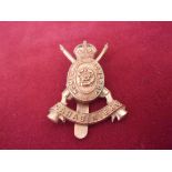 Hampshire Carabiniers Yeomanry WWI Cap Badge (Gilding-metal), slider and KC. K&K: 1440