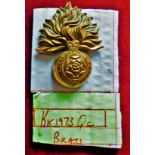 The Royal Fusiliers (City of London) Regiment Cap Badge EIIR (Brass) two lugs
