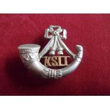 King's Own (Yorkshire Light Infantry) WWI Cap Badge (Bi-metal), slider. K&K: 671