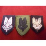 Special Air Service Regiment Beret Badges, three (Embroidered), sealed 27th May 1953 second type