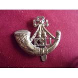 King's Own (Yorkshire Light Infantry) WWI Other Ranks Cap Badge (Brass), slider. K&K: 671