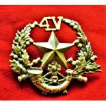 4th Scottish Rifles Volunteer Battalion Cap Badge (Gilding-metal), two lugs.