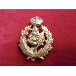 Queen's Own Worcestershire (Yeomanry) Hussars Economy Cap Badge (Brass), slider. K&K: 1458