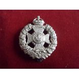 Rifle Brigade (Prince Consort's Own) WWI Forage Cap Badge (White-metal), slider. K&K: 705