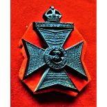 King's Royal Rifle Corps Forage WWII Economy Plastic Cap Badge (Economy plastic with red felt