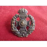 Rifle Brigade Victorian Other Ranks Helmet Plate Centre (Blackened-brass), two lugs. K&K: 588