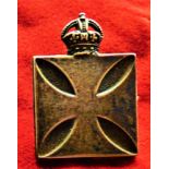 Royal Army Chaplains Department Cap Badge (White-metal), two lugs. Christian Chaplains pattern