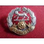 Hampshire Regiment WWI Officers Cap Badge (Bi-metal), two lugs. K&K: 647