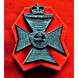 King's Royal Rifle Corps Forage EIIR Economy Plastic Cap Badge (Economy plastic with red felt