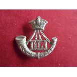 Durham Light Infantry Victorian Cap Badge (White-metal), two lugs. K&K: 680