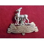 Royal Warwickshire Regiment 2nd Battalion (1st Birmingham), (Birmingham Pals') WWI Cap Badge, (Bi-