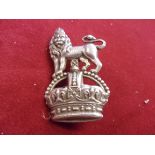 1st Royal Dragoons Other Ranks WWI Arm Badge (White-metal), two lugs.