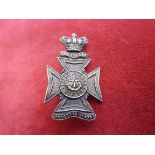 First Surrey Rifles Other Ranks Service Victorian Cap Badge (White-metal), two lugs and issued