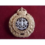 The City of London Yeomanry (Rough Riders) Pre-WWI Officers Cap Badge (Gilt), slider. K&K: 1484