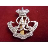 The Queen's Own Oxfordshire (Yeomanry) Hussars Victorian Cap Badge (White-metal), slider. First
