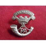 Prince Albert's (Somerset Light Infantry) WWI Cap Badge (White-metal), two lugs. K&K: 607
