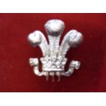 10th Royal Hussars Cavalry Officers Arm Badge (Anodised), three lugs.