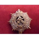 Royal Army Service Corps WWI Other Ranks Forage Cap Badge (Gilding-metal), two lugs K&K: 990