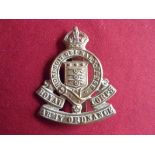 Royal Army Ordnance Corps Forage Cap Badge (Gilding-metal), slider, issued between 1919-1947. K&K: