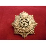 Royal Army Service Corps WWI Other Ranks Forage Cap Badge (Gilt), three lugs and made Gaunt, London.