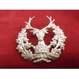 Gordon Highlanders Glengarry Cap Badge (White-metal), two lugs. K&K: 686