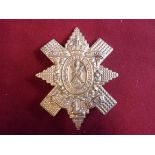 9th (Glasgow Highland) Battalion WWI Other Ranks Glengarry Cap Badge (Brass), two lugs. K&K: 1751