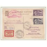 Russia 1931Air Graf Zeppelin North Pole Flight postcard cancel 18.7.1931 Ice-breaker Malygin on