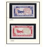 Russia 1927 First International Airmail Congress SG499-500 m/m set