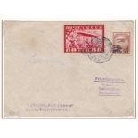 Russia 1930 Graf Zeppelin Flight to Moscow Env Moscow to Friedrichshafen with purple cachet Zeppelin