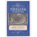 Chelsea v Aston Villa 1952 13th September League Division 1score in pen